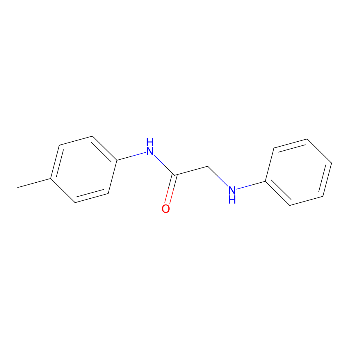 N-(4-methylphenyl)-2-(phenylamino)acetamide molecular structure, CAS 2567-63-7