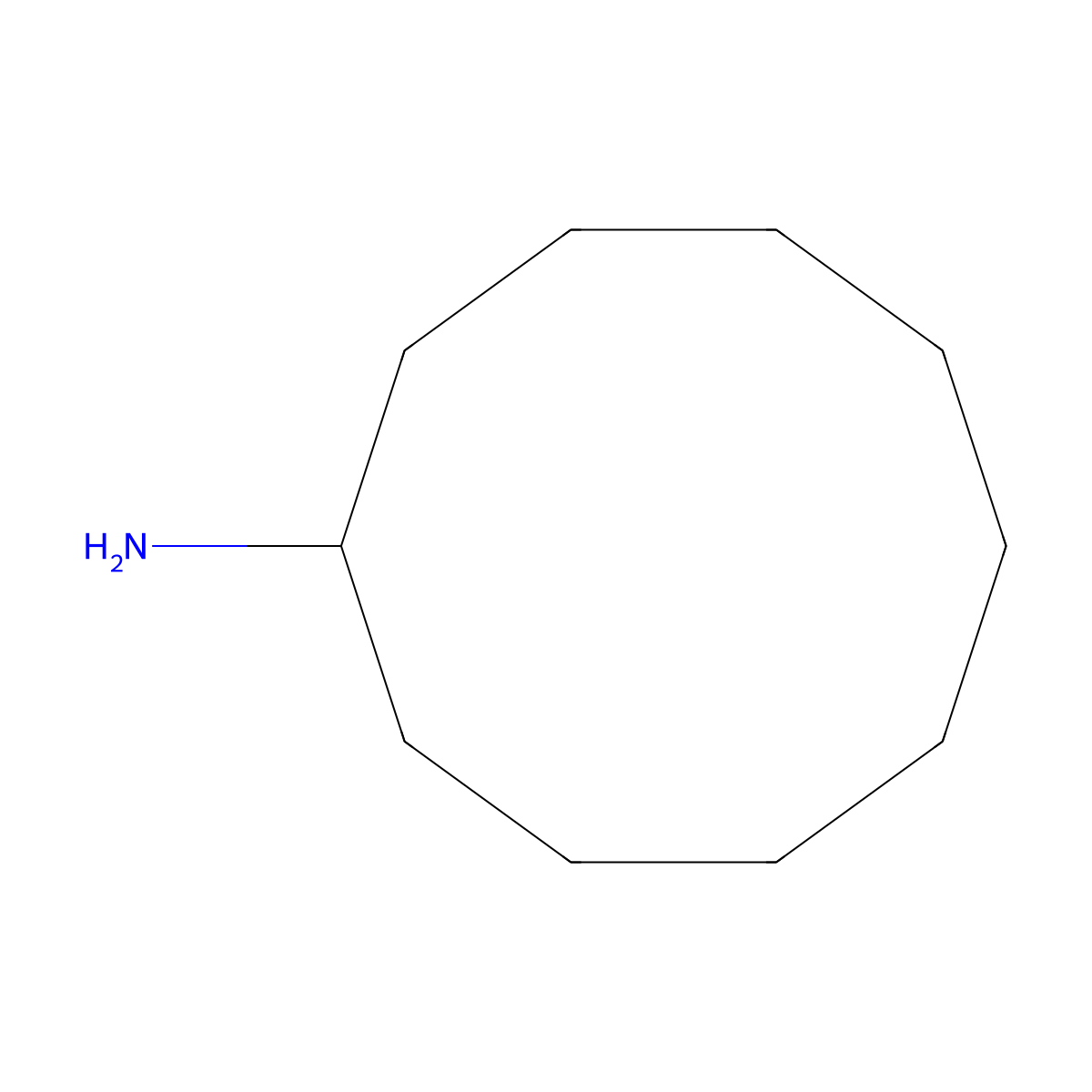 Cyclodecanamine molecular structure, CAS 2567-87-5