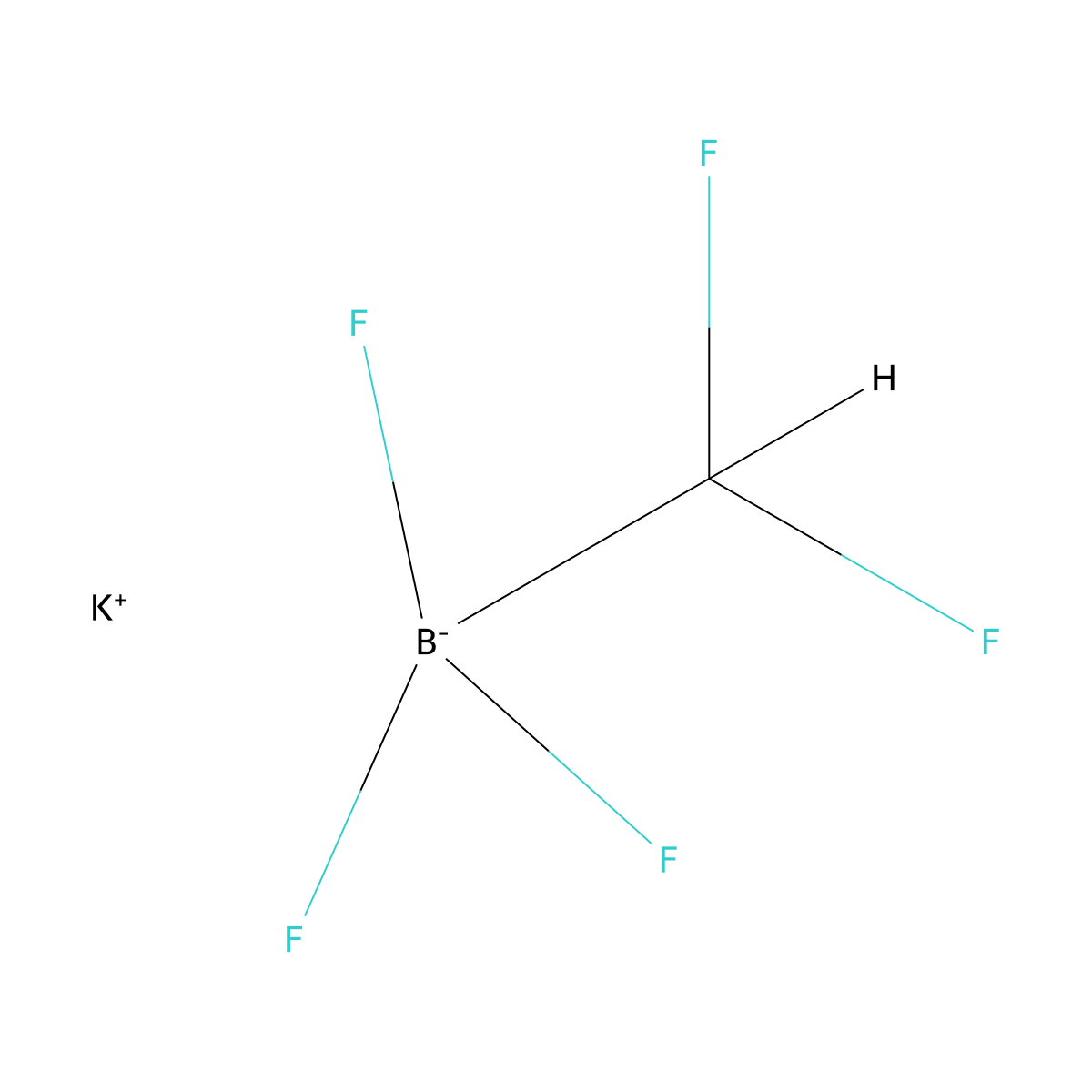 Potassium difluoromethyl(trifluoro)boranuide molecular structure, CAS 2567023-45-2
