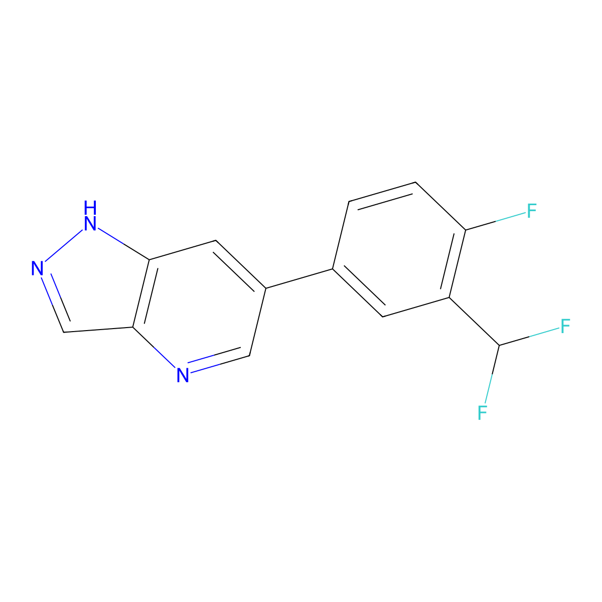 6-[3-(difluoromethyl)-4-fluorophenyl]-1H-pyrazolo[4,3-b]pyridine molecular structure, CAS 2567042-19-5