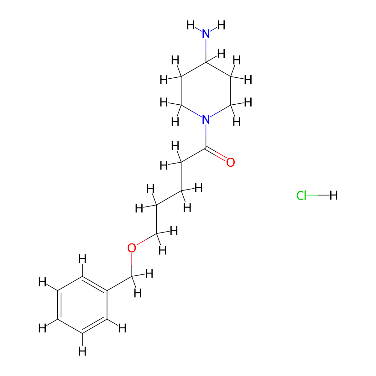 1-(4-Aminopiperidin-1-yl)-5-(benzyloxy)pentan-1-one hydrochloride molecular structure, CAS 2567136-96-1