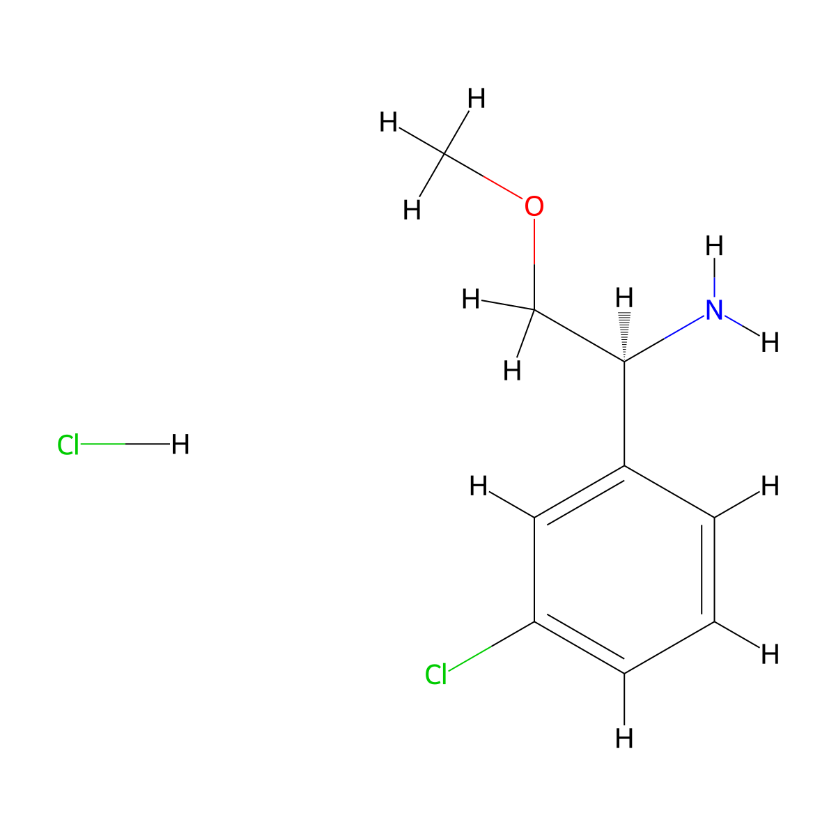 (S)-1-(3-Chlorophenyl)-2-methoxyethan-1-amine hydrochloride molecular structure, CAS 2567151-86-2
