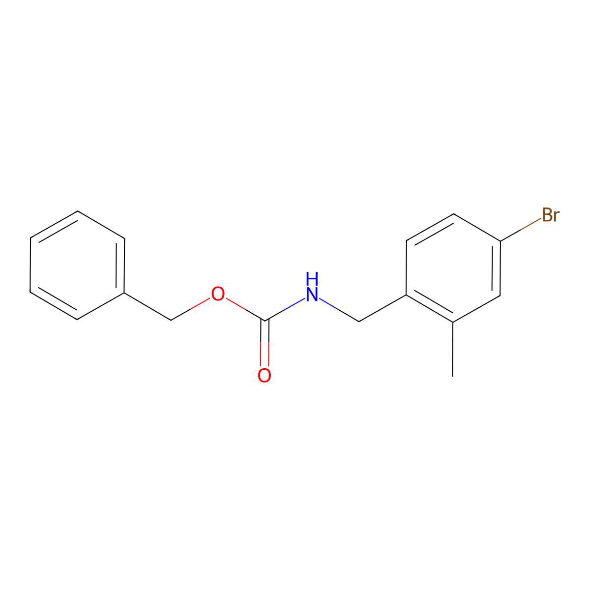 benzyl N-[(4-bromo-2-methylphenyl)methyl]carbamate molecular structure, CAS 2567171-37-1