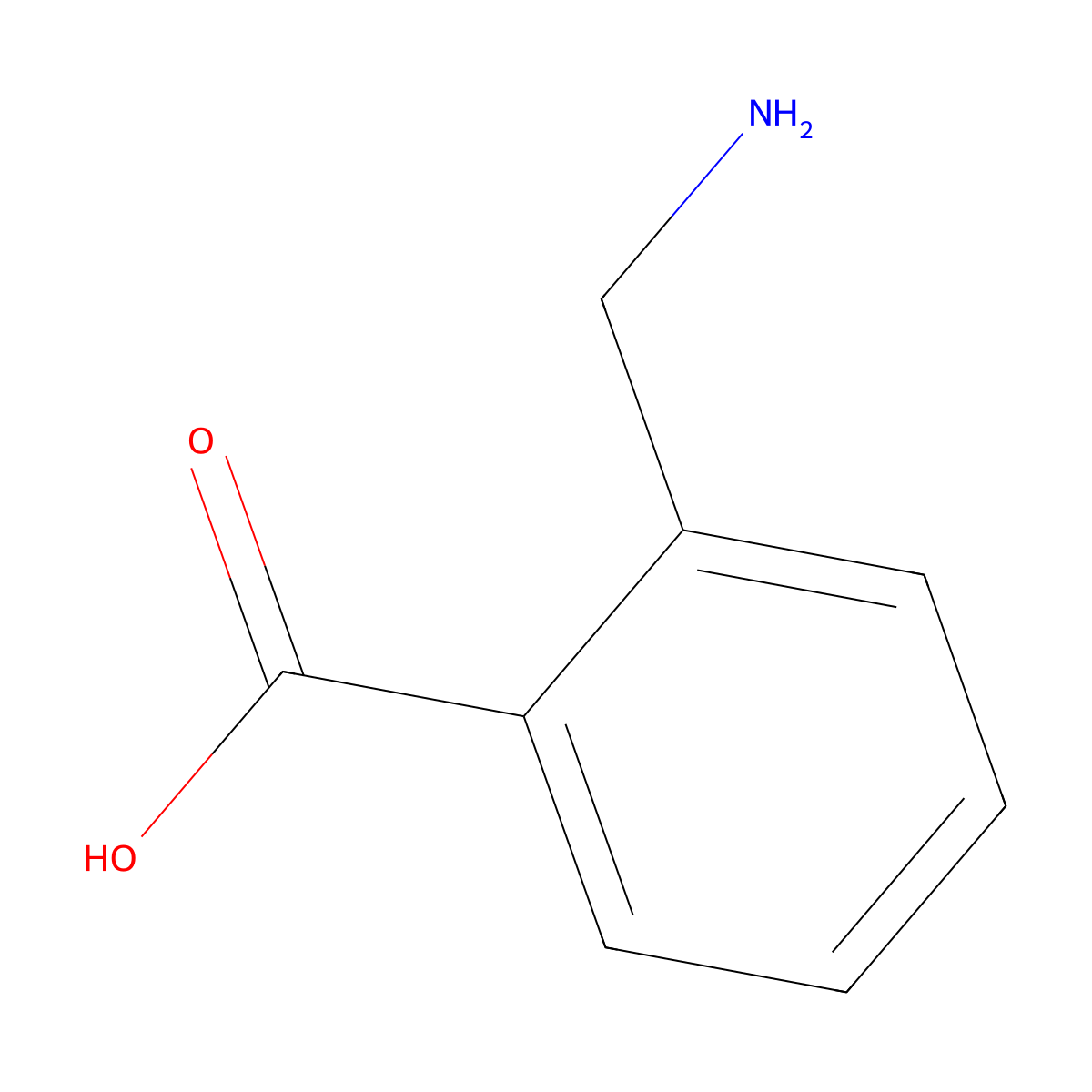 2-Aminomethylbenzoic acid molecular structure, CAS 25672-97-3
