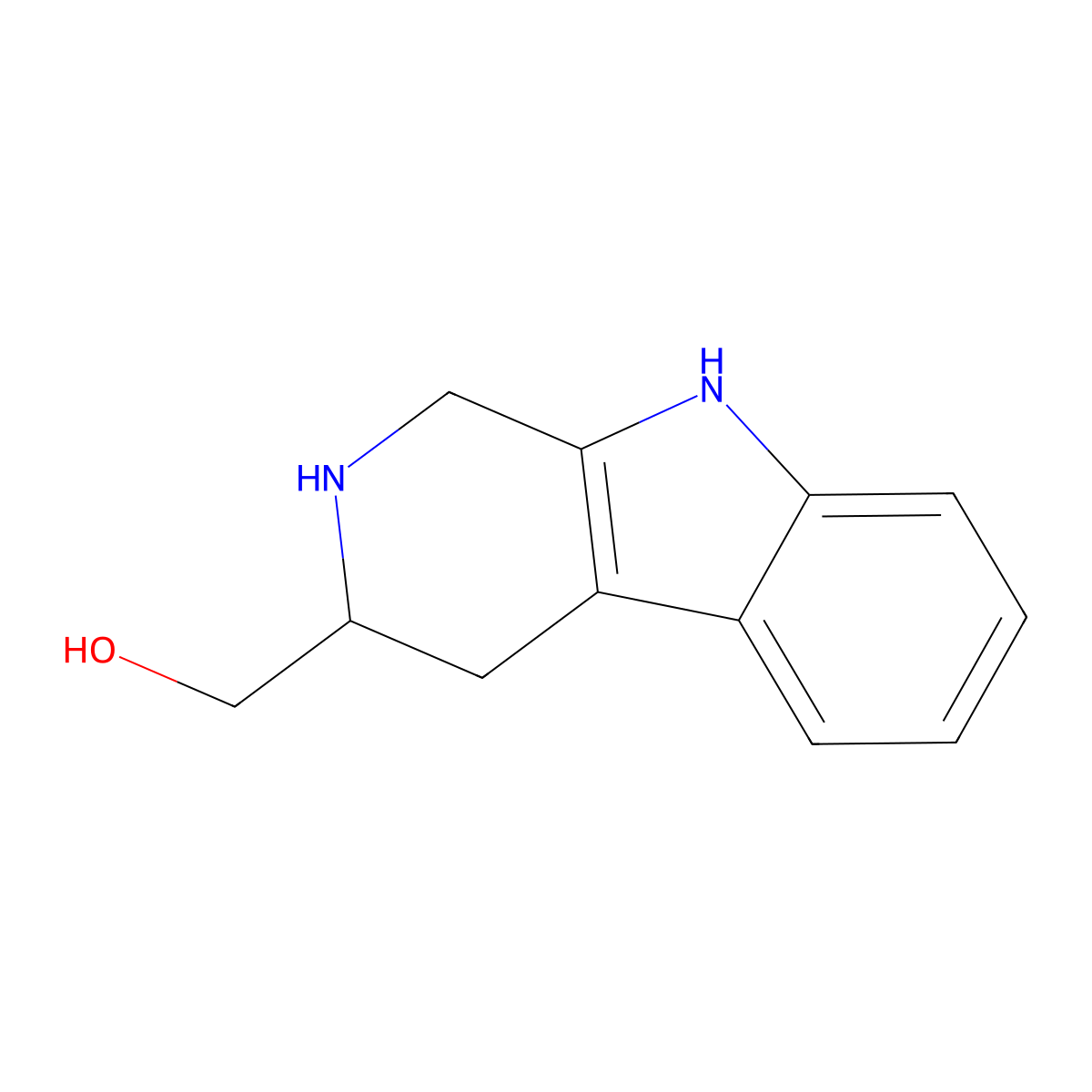 {1H,2H,3H,4H,9H-pyrido[3,4-b]indol-3-yl}methanol molecular structure, CAS 25674-71-9