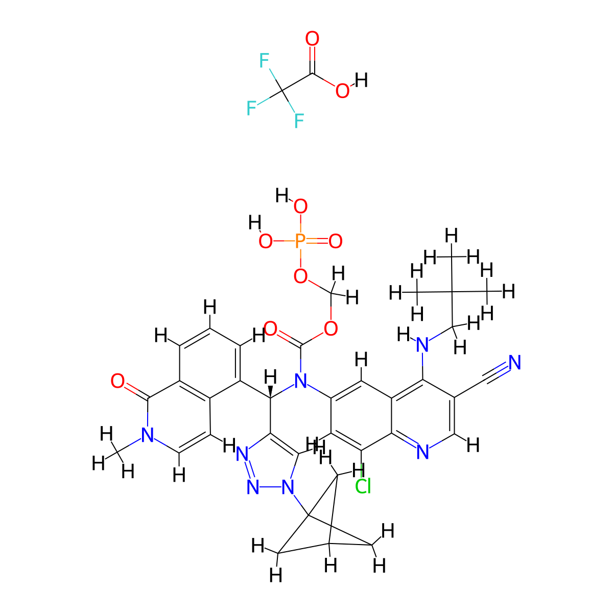 Tilpisertib fosmecarbil tfa molecular structure, CAS 2567459-65-6
