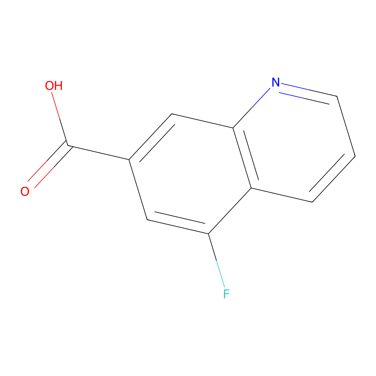 5-Fluoroquinoline-7-carboxylic acid molecular structure, CAS 2567484-40-4
