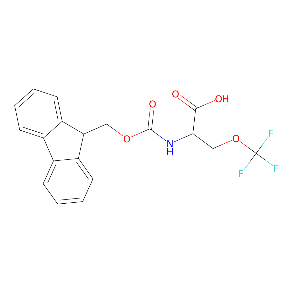 (2R)-2-(9H-Fluoren-9-ylmethoxycarbonylamino)-3-(trifluoromethoxy)propanoic acid molecular structure, CAS 2567488-87-1