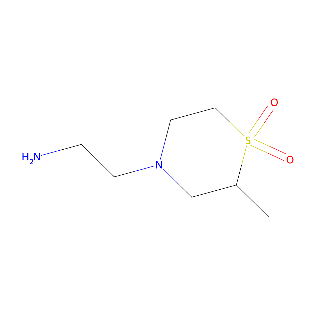 (2R)-4-(2-aminoethyl)-2-methyl-1lambda6-thiomorpholine-1,1-dione molecular structure, CAS 2567488-96-2