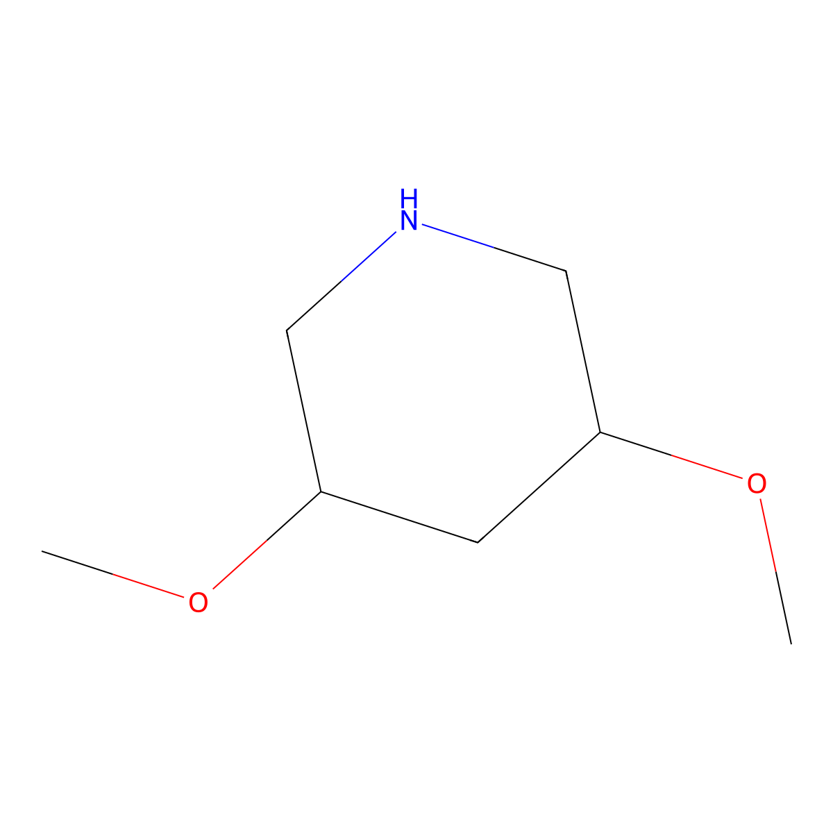(3R,5R)-3,5-dimethoxypiperidine molecular structure, CAS 2567489-17-0