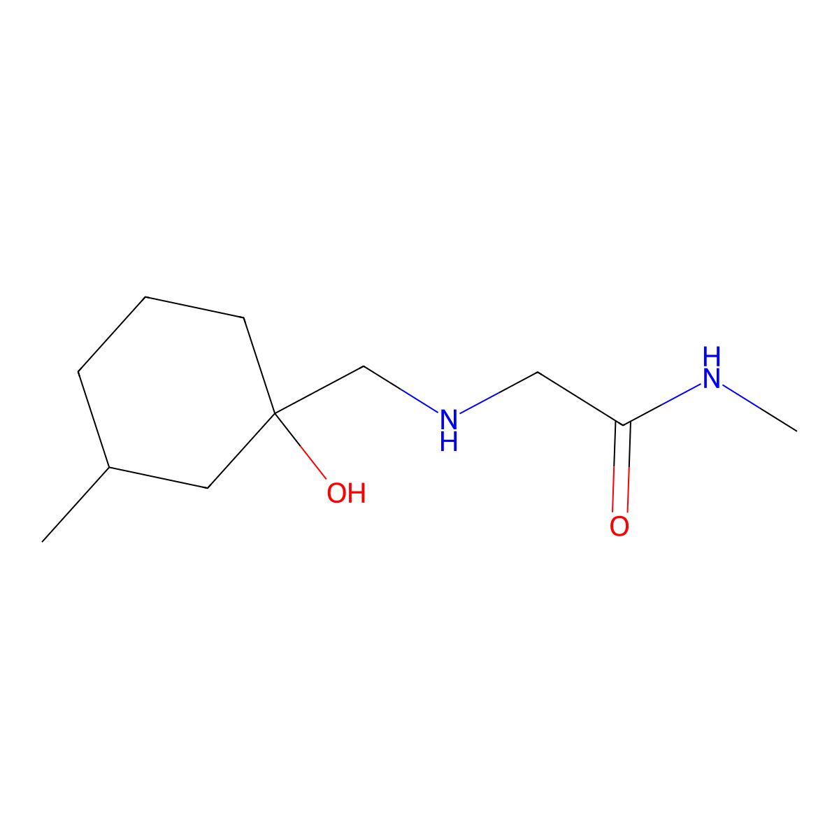 2-[[(1R,3S)-1-Hydroxy-3-methylcyclohexyl]methylamino]-N-methylacetamide molecular structure, CAS 2567489-20-5