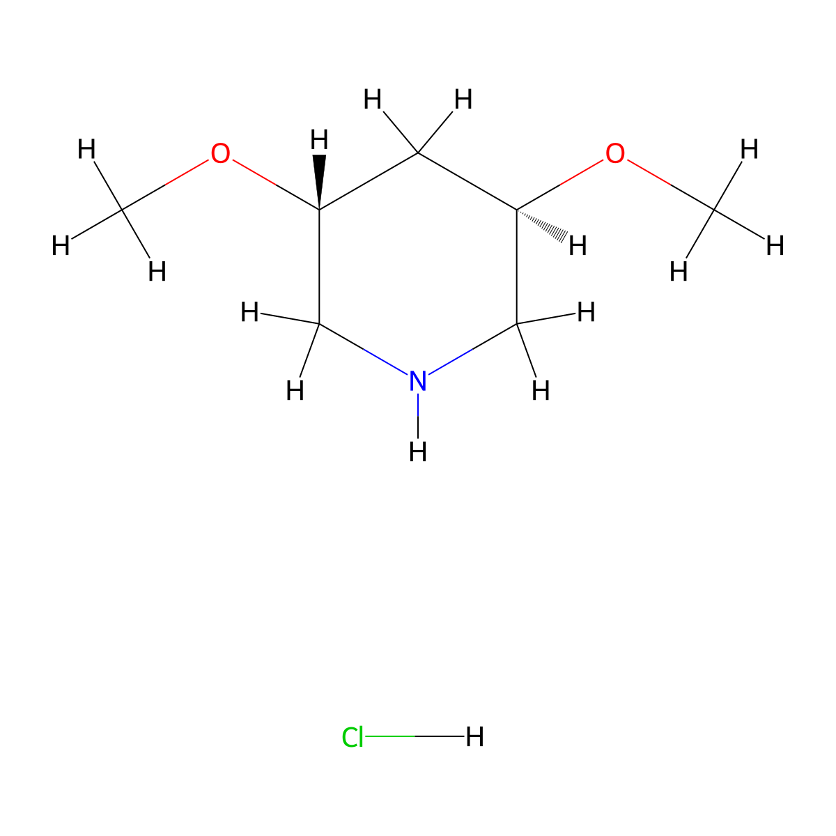 (3R,5R)-3,5-dimethoxypiperidine hydrochloride molecular structure, CAS 2567489-22-7