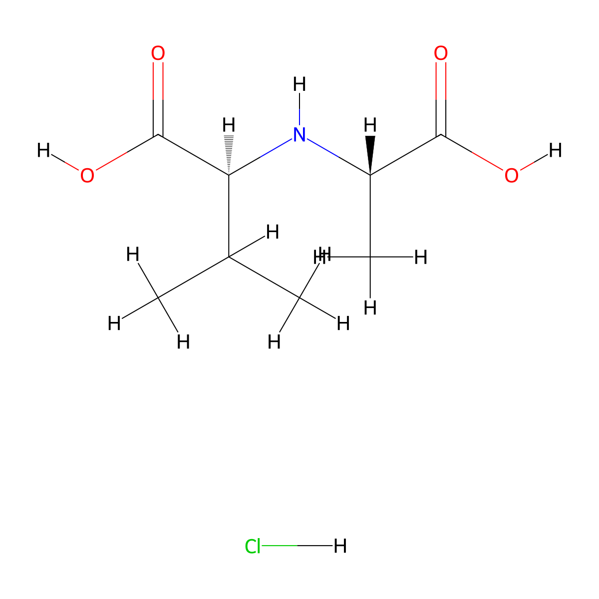 (2S)-2-{[(1S)-1-carboxyethyl]amino}-3-methylbutanoic acid hydrochloride molecular structure, CAS 2567489-25-0