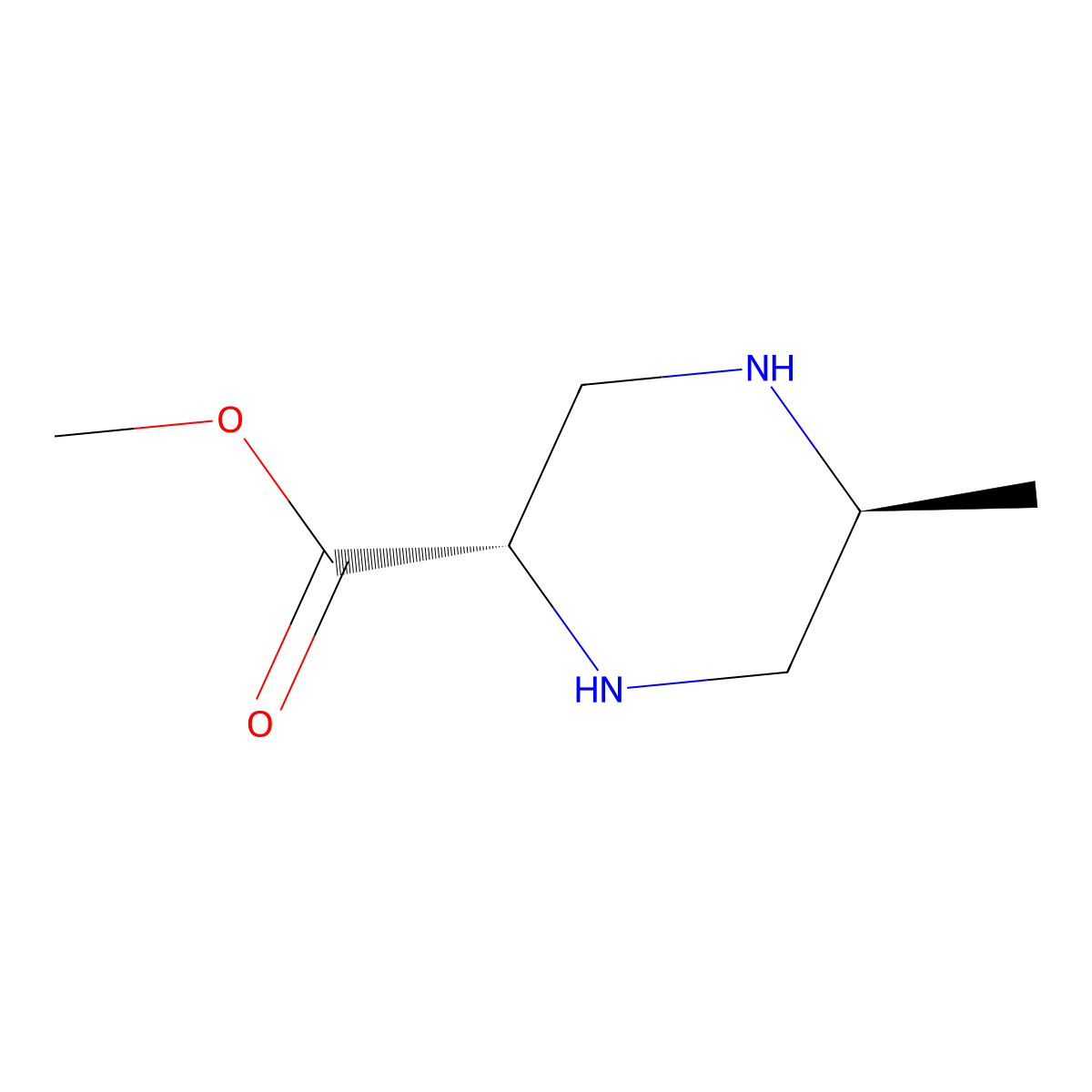 rac-methyl (2R,5R)-5-methylpiperazine-2-carboxylate molecular structure, CAS 2567489-35-2