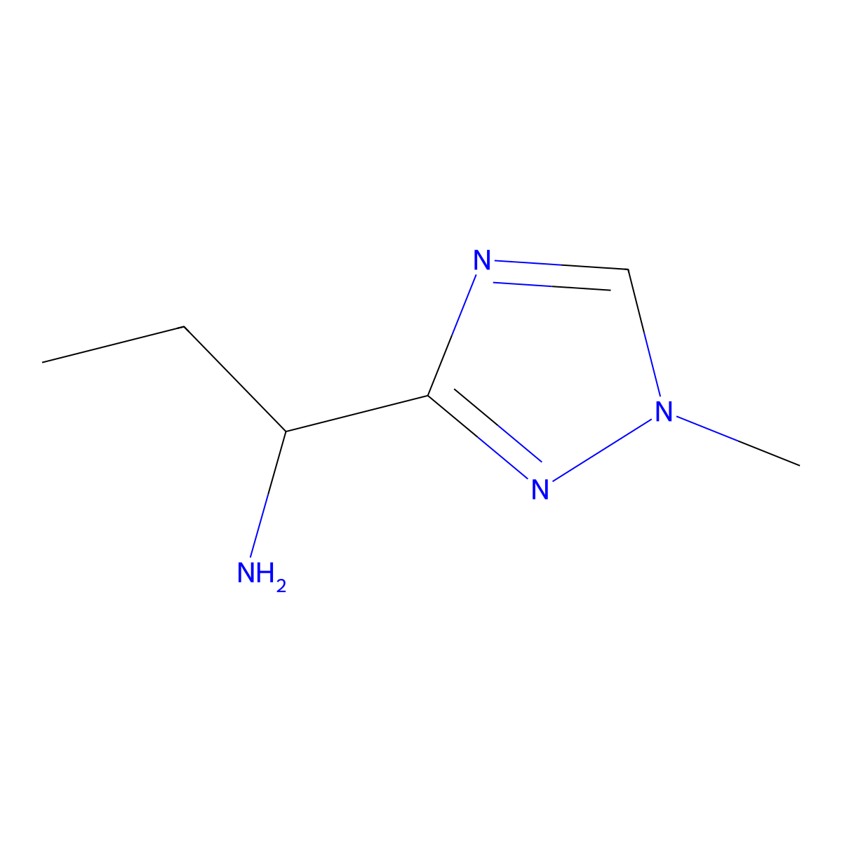 (1S)-1-(1-methyl-1H-1,2,4-triazol-3-yl)propan-1-amine molecular structure, CAS 2567489-38-5