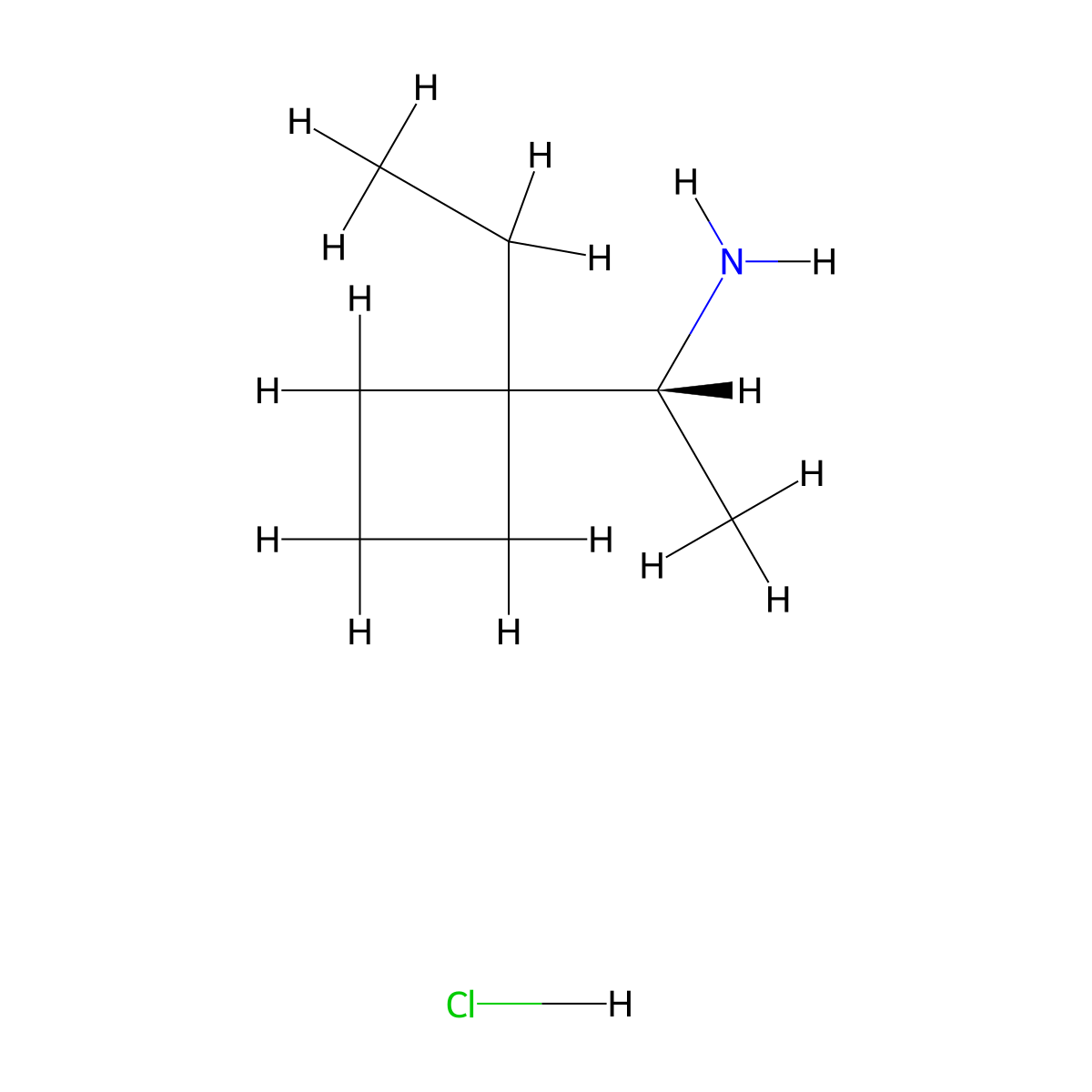 (1R)-1-(1-Ethylcyclobutyl)ethanamine;hydrochloride molecular structure, CAS 2567489-51-2