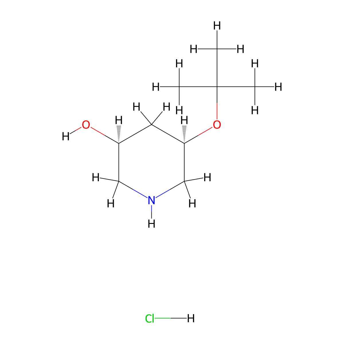 (3S,5R)-5-(tert-butoxy)piperidin-3-ol hydrochloride molecular structure, CAS 2567489-56-7