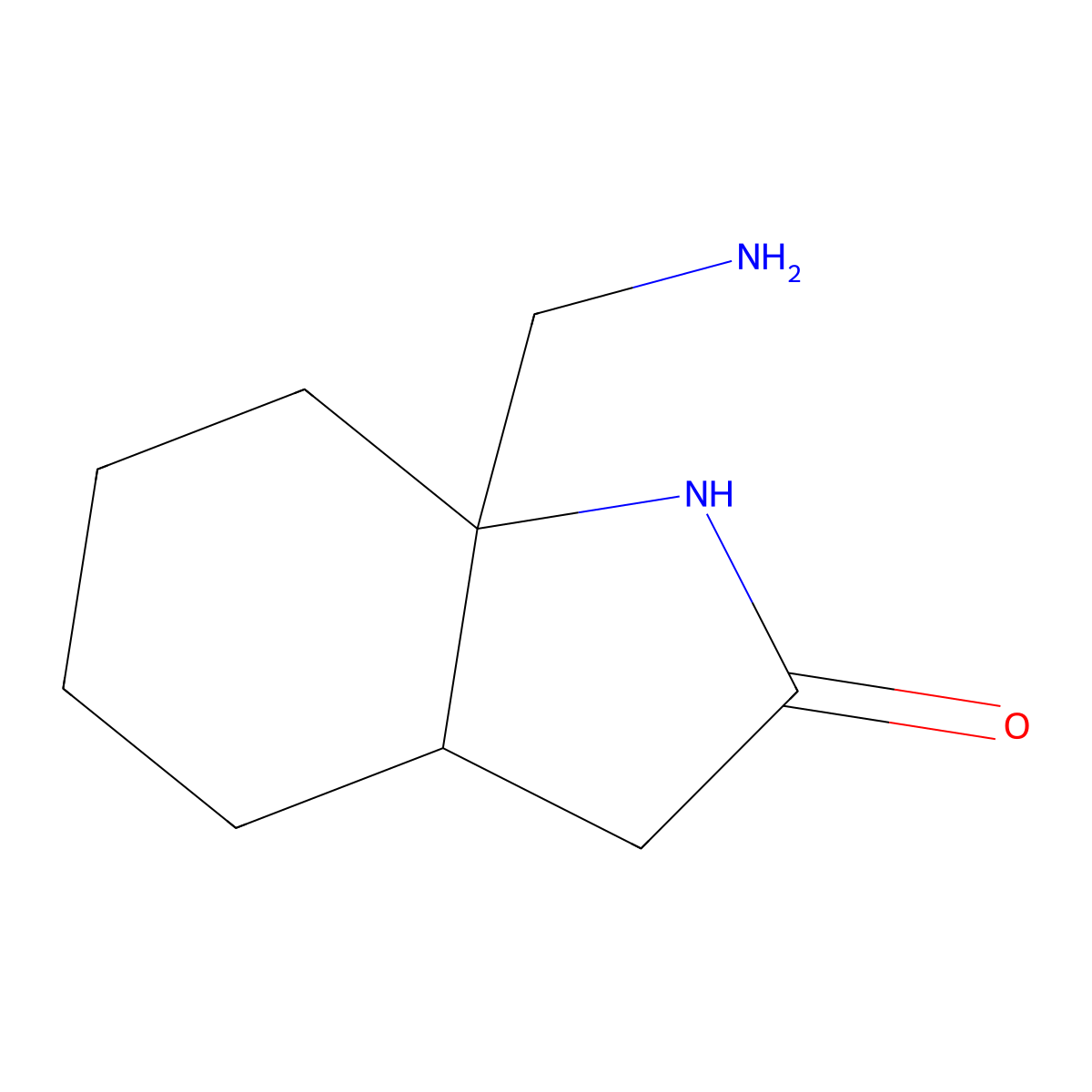 rac-(3aR,7aR)-7a-(aminomethyl)-octahydro-1H-indol-2-one molecular structure, CAS 2567489-73-8