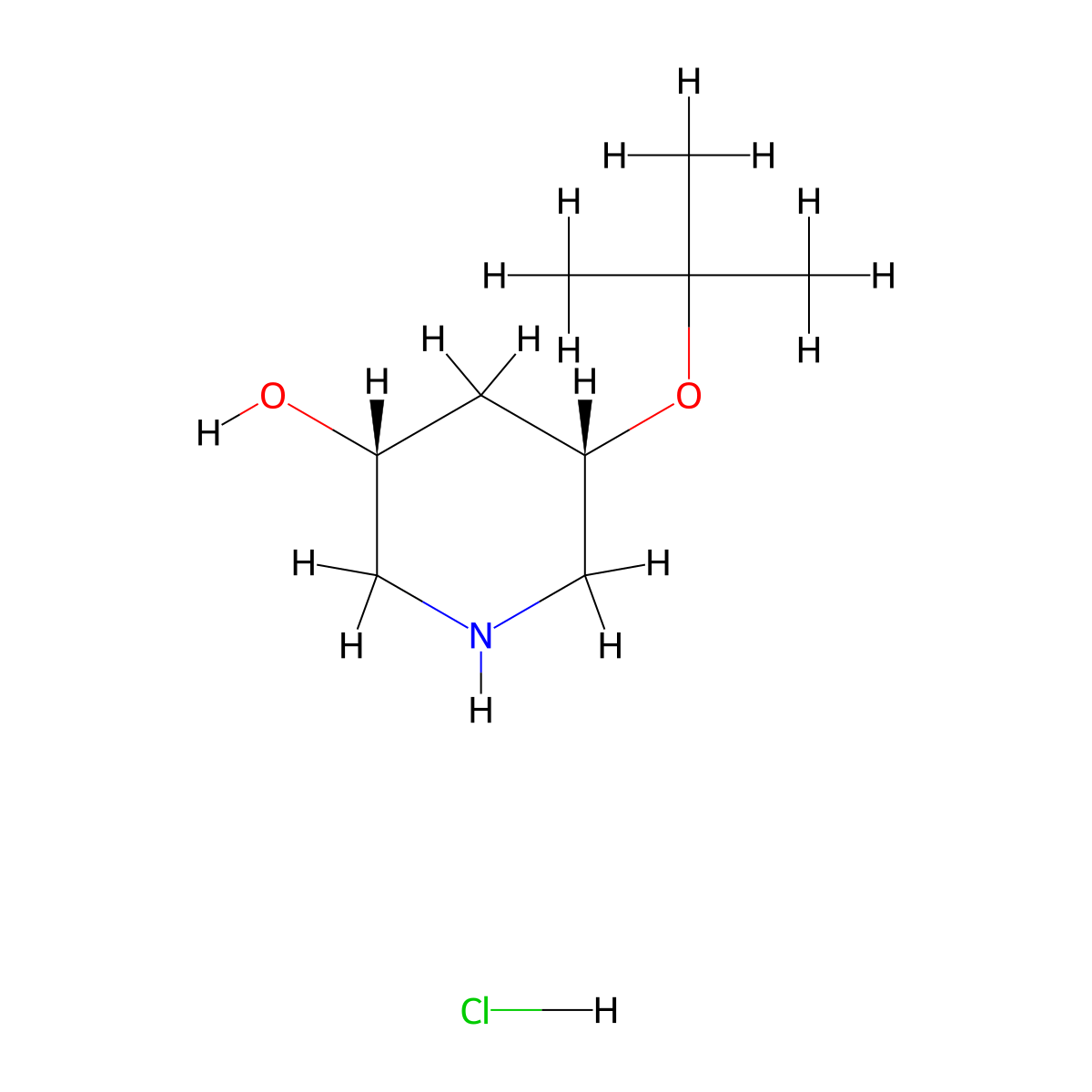 (3R,5S)-5-(tert-butoxy)piperidin-3-ol hydrochloride molecular structure, CAS 2567489-74-9