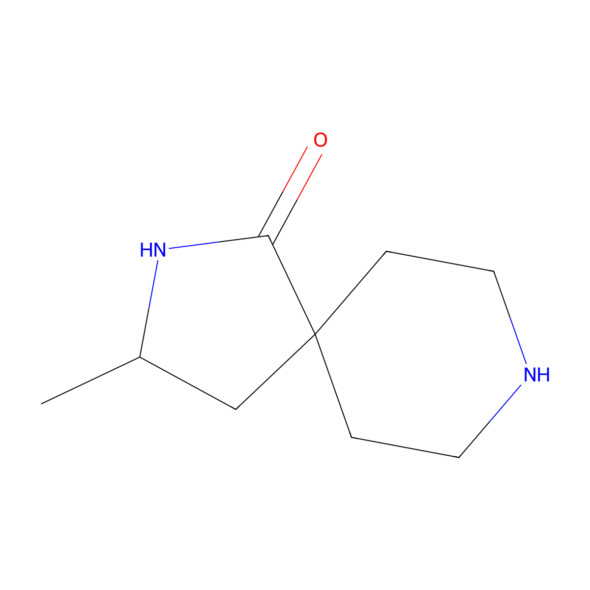 (3S)-3-methyl-2,8-diazaspiro(4.5)decan-1-one molecular structure, CAS 2567489-95-4