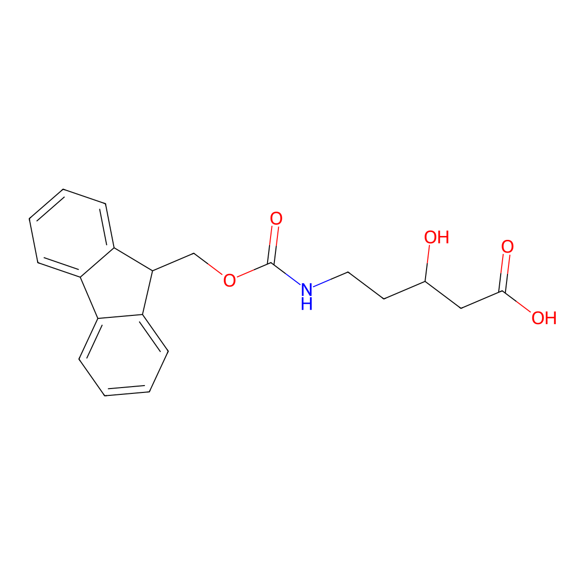 (3S)-5-({[(9H-fluoren-9-yl)methoxy]carbonyl}amino)-3-hydroxypentanoic acid molecular structure, CAS 2567489-98-7
