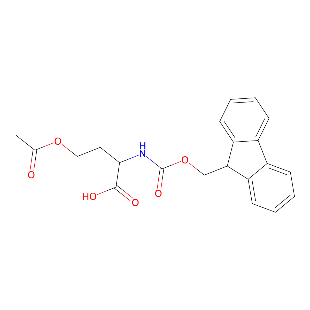 (2S)-4-(acetyloxy)-2-({[(9H-fluoren-9-yl)methoxy]carbonyl}amino)butanoic acid molecular structure, CAS 2567490-00-8