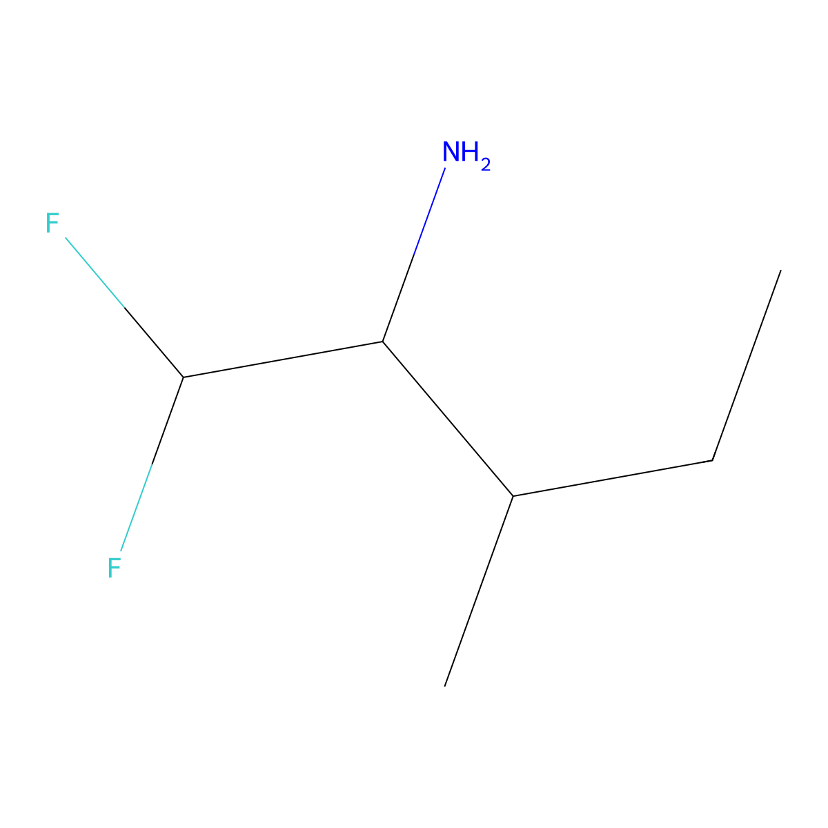 (2R)-1,1-difluoro-3-methylpentan-2-amine molecular structure, CAS 2567494-31-7