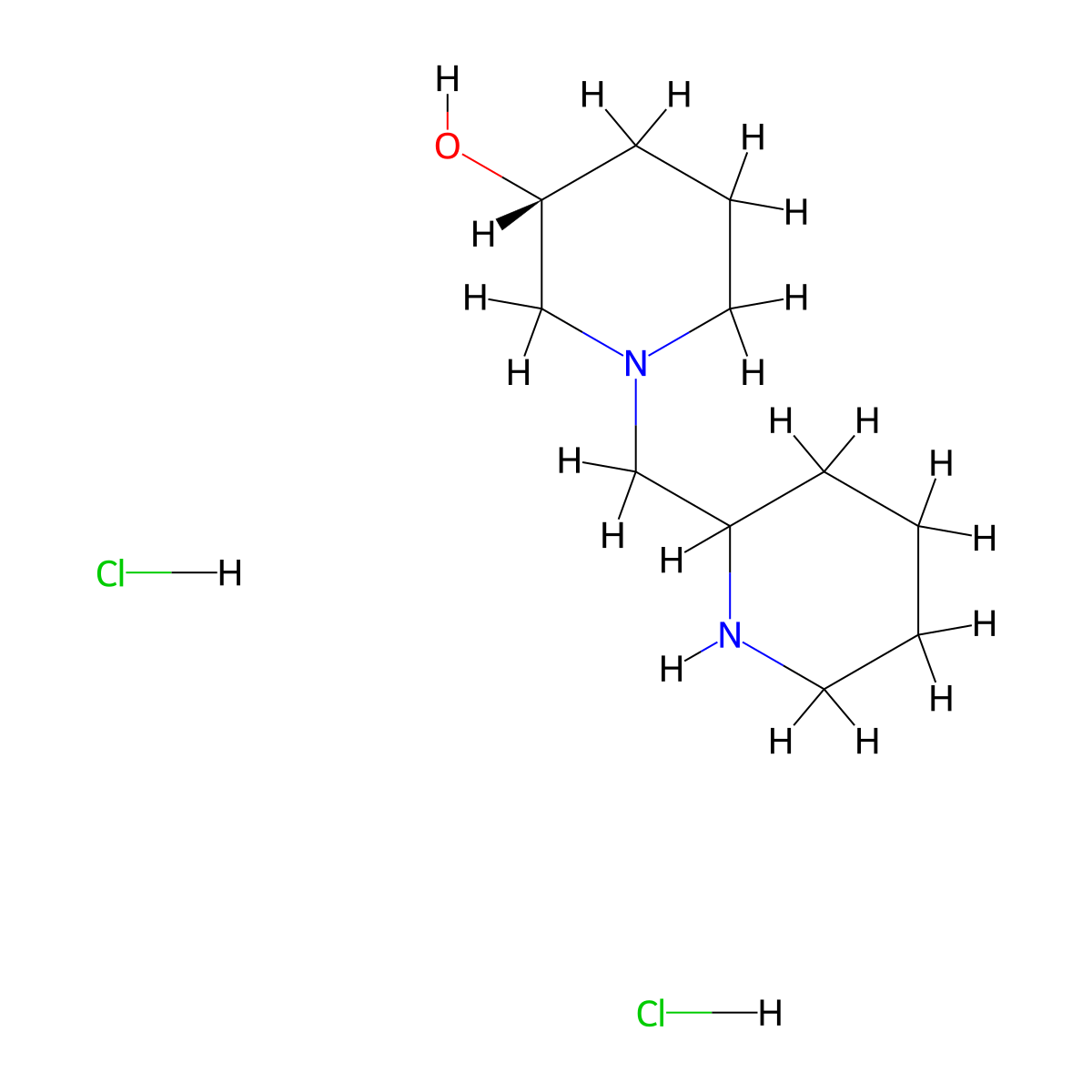 (3R)-1-(Piperidin-2-ylmethyl)piperidin-3-ol;dihydrochloride molecular structure, CAS 2567494-34-0