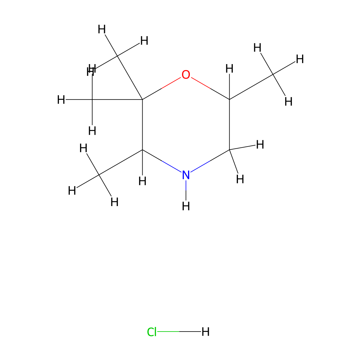 2,2,3,6-Tetramethylmorpholine hydrochloride molecular structure, CAS 2567495-02-5