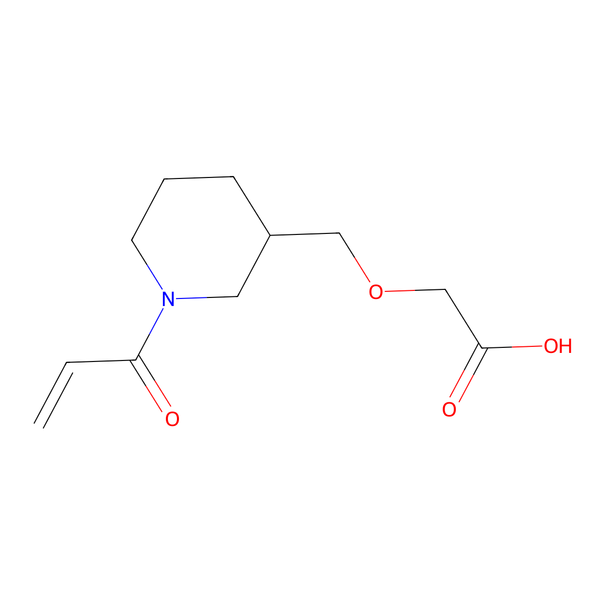 2-{[1-(Prop-2-enoyl)piperidin-3-yl]methoxy}acetic acid molecular structure, CAS 2567495-15-0