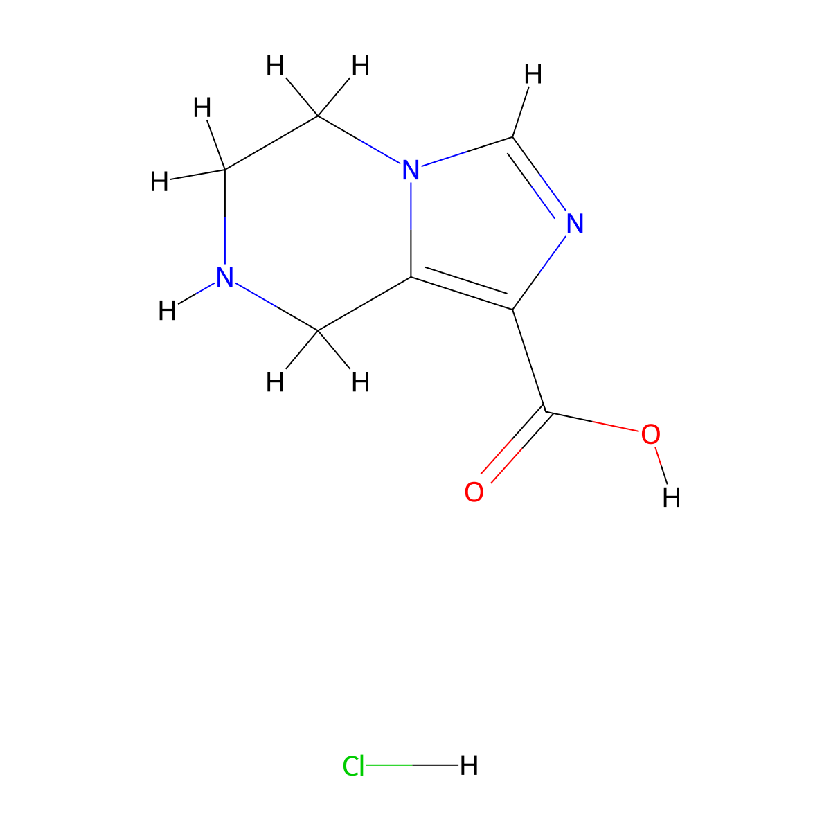 5,6,7,8-Tetrahydroimidazo[1,5-a]pyrazine-1-carboxylic acid hydrochloride molecular structure, CAS 2567495-16-1