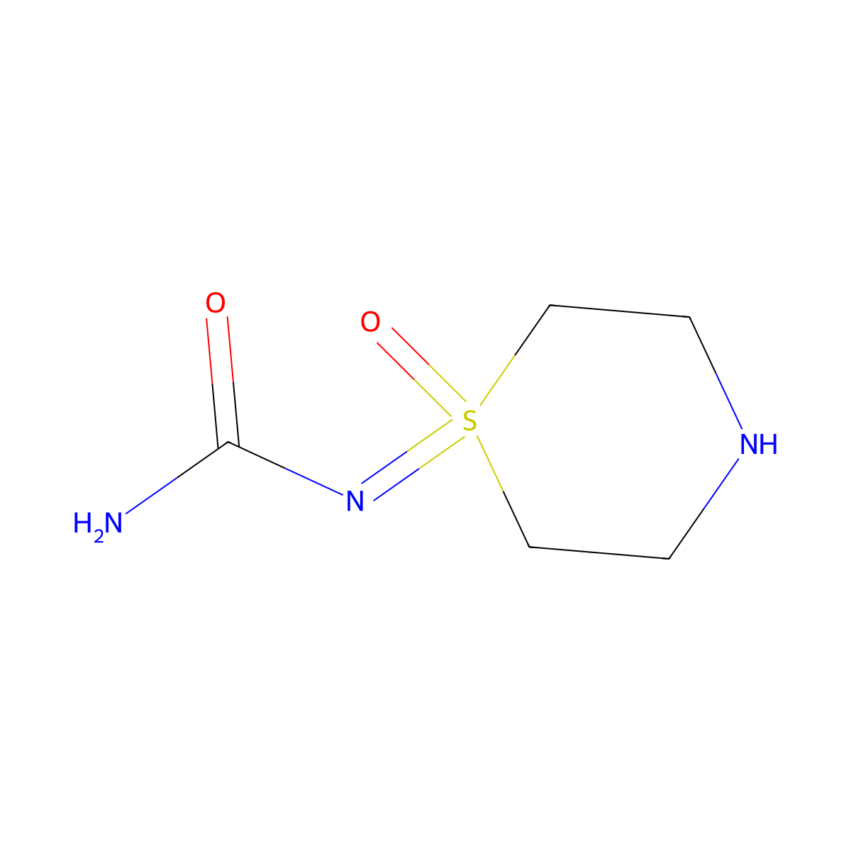 (1-Oxo-1lambda6-thiomorpholin-1-ylidene)urea molecular structure, CAS 2567495-41-2