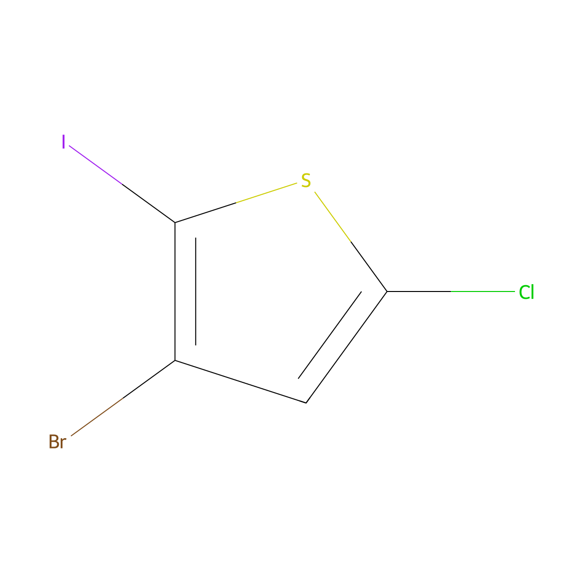 3-Bromo-5-chloro-2-iodothiophene molecular structure, CAS 2567495-54-7