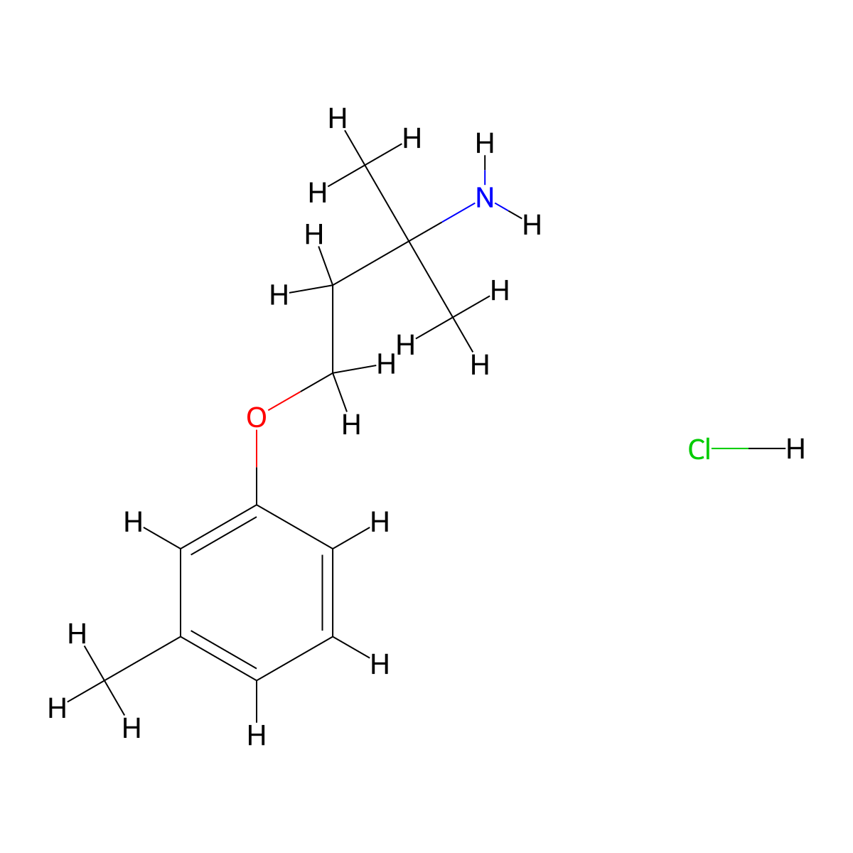 2-Methyl-4-(3-methylphenoxy)butan-2-amine hydrochloride molecular structure, CAS 2567495-69-4