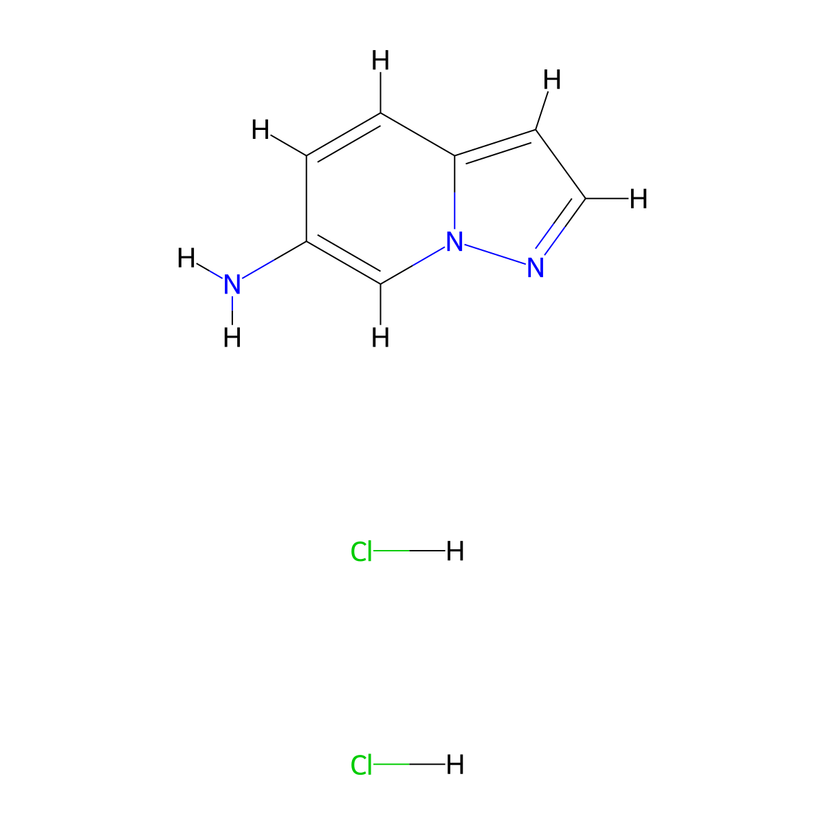 Pyrazolo[1,5-a]pyridin-6-amine dihydrochloride molecular structure, CAS 2567495-77-4