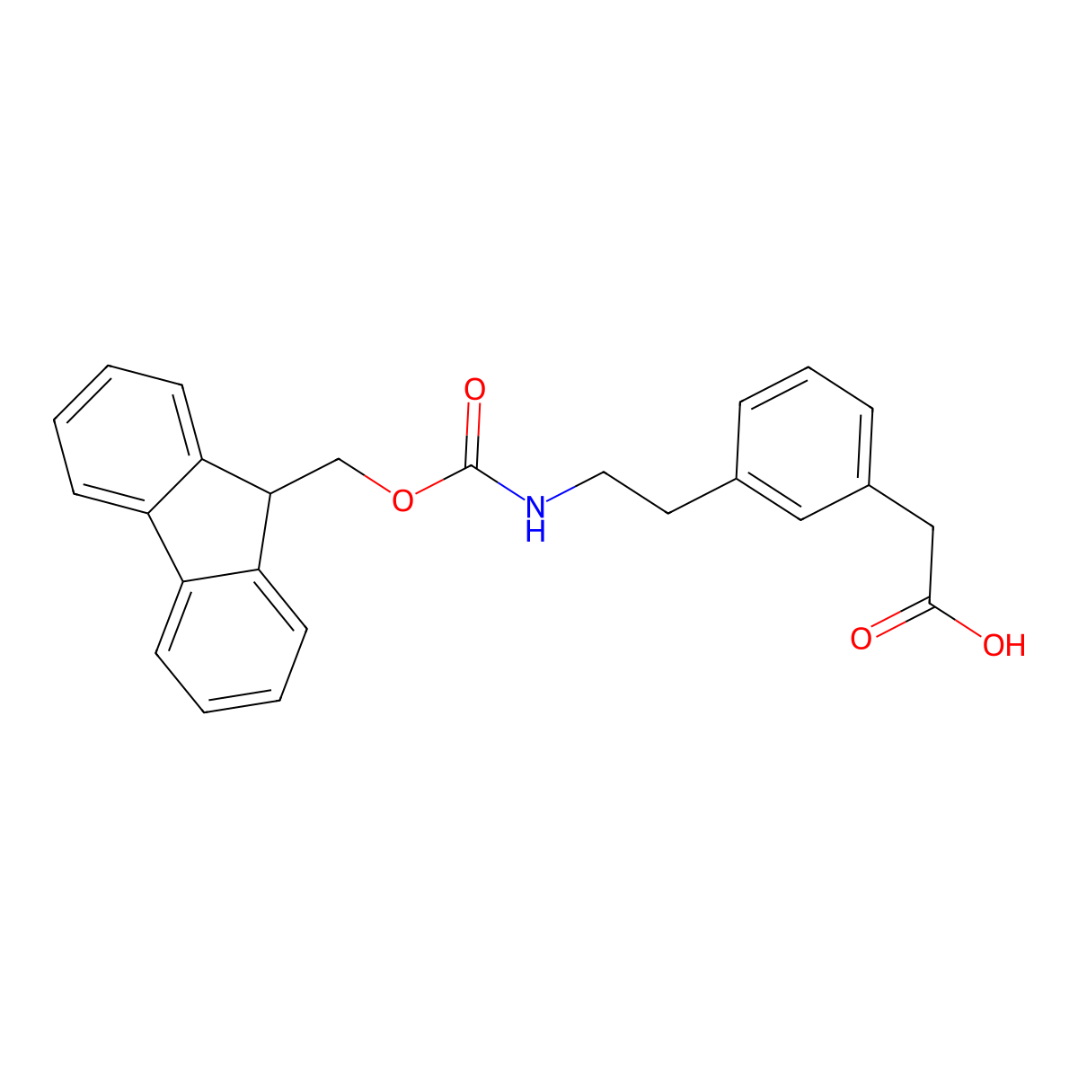 2-{3-[2-({[(9H-fluoren-9-yl)methoxy]carbonyl}amino)ethyl]phenyl}acetic acid molecular structure, CAS 2567495-90-1