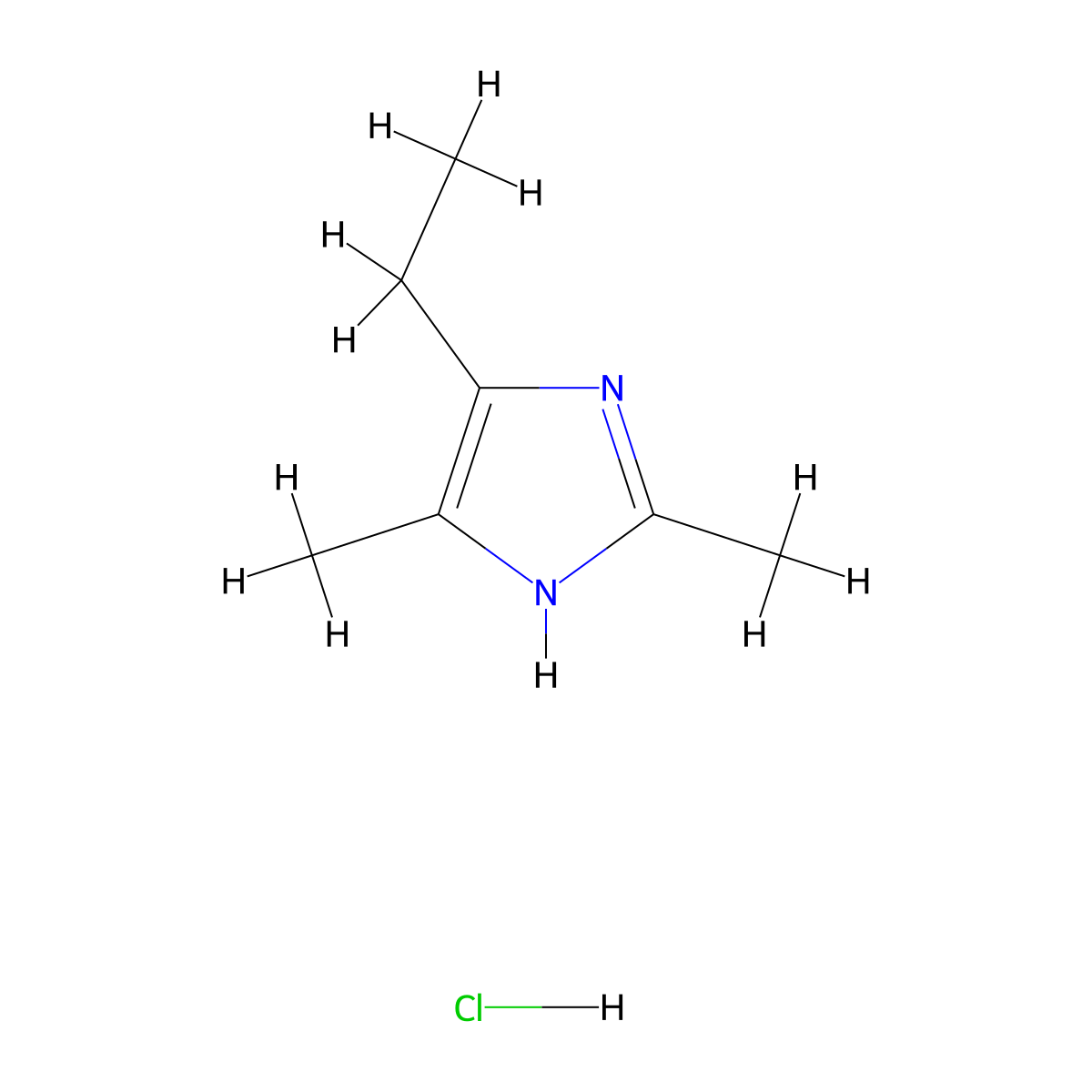 4-ethyl-2,5-dimethyl-1H-imidazolehydrochloride molecular structure, CAS 2567495-91-2