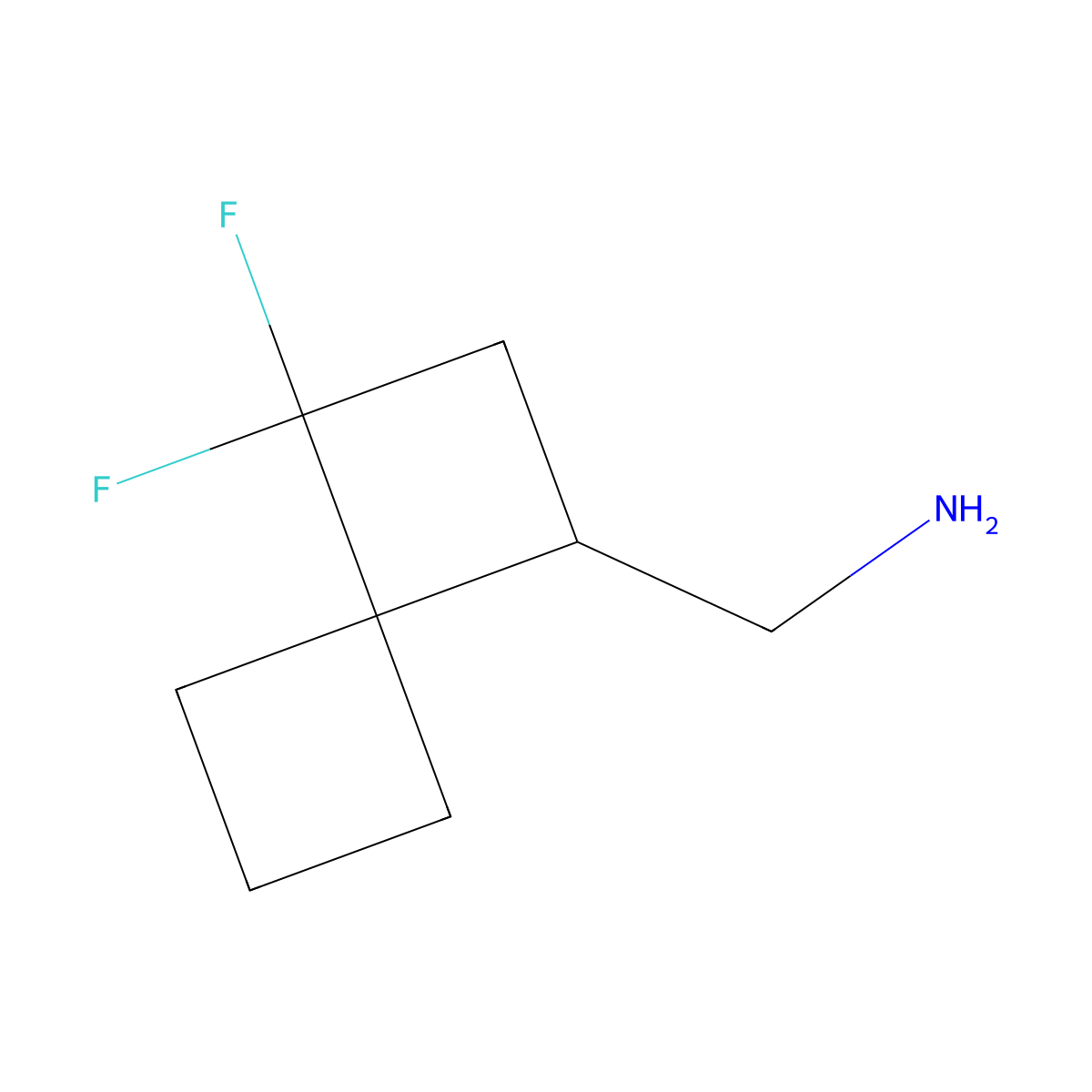 (3,3-Difluorospiro[3.3]heptan-1-yl)methanamine molecular structure, CAS 2567495-93-4