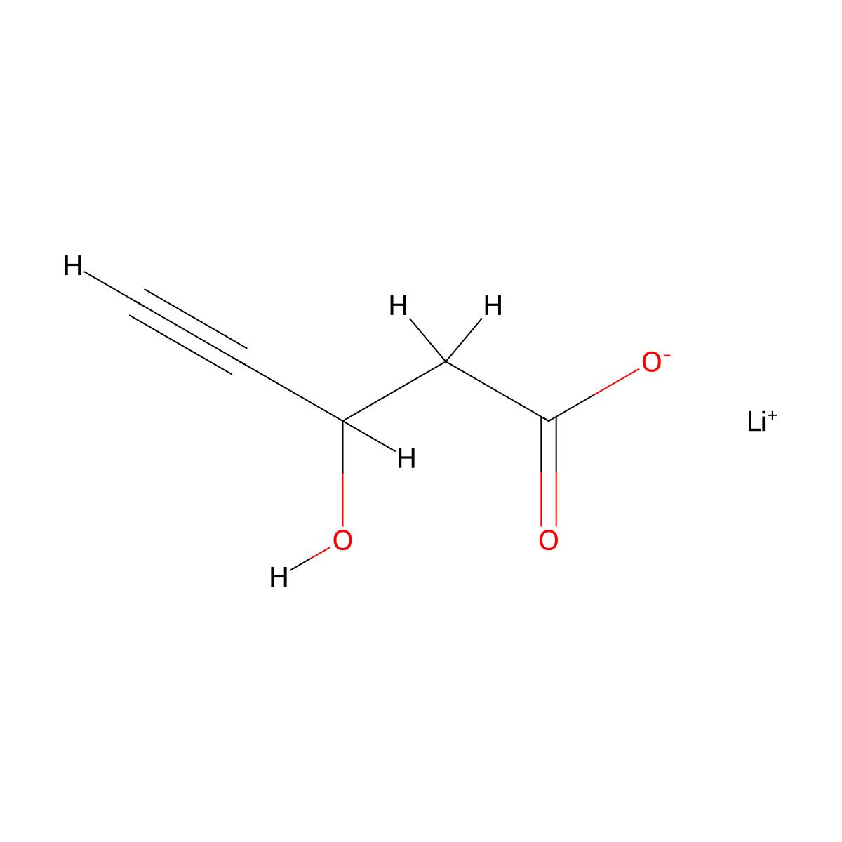 Lithium(1+) 3-hydroxypent-4-ynoate molecular structure, CAS 2567496-03-9