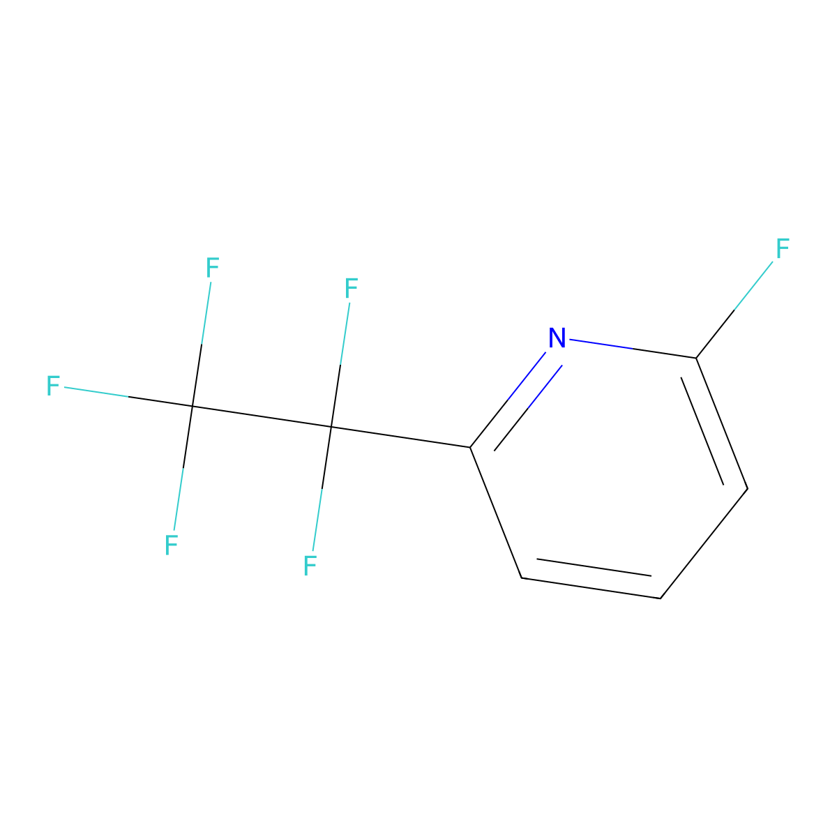 2-Fluoro-6-(1,1,2,2,2-pentafluoroethyl)pyridine molecular structure, CAS 2567496-14-2