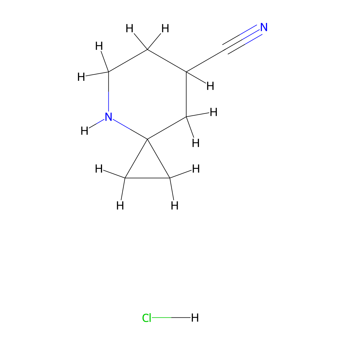 4-Azaspiro[2.5]octane-7-carbonitrile hydrochloride molecular structure, CAS 2567496-15-3