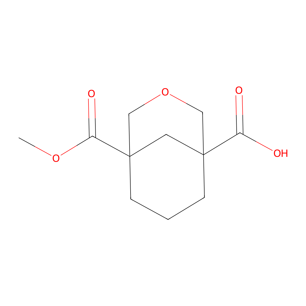 5-(Methoxycarbonyl)-3-oxabicyclo[3.3.1]nonane-1-carboxylic acid molecular structure, CAS 2567496-27-7