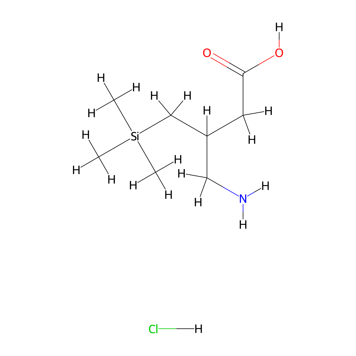 4-Amino-3-[(trimethylsilyl)methyl]butanoicacidhydrochloride molecular structure, CAS 2567496-34-6
