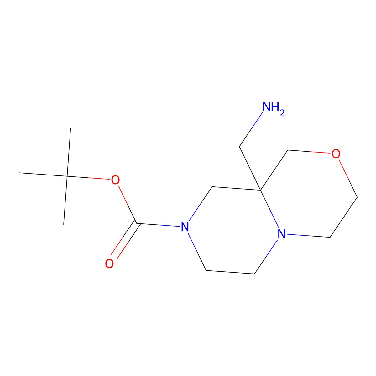 Tert-butyl9a-(aminomethyl)-octahydropyrazino[2,1-c][1,4]oxazine-8-carboxylate molecular structure, CAS 2567496-39-1