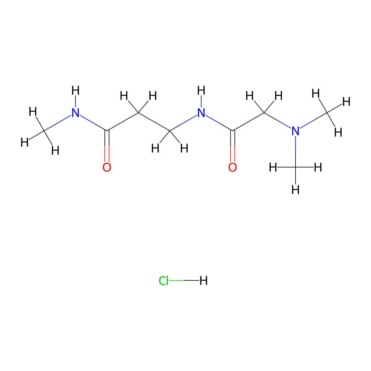 3-[2-(dimethylamino)acetamido]-N-methylpropanamide hydrochloride molecular structure, CAS 2567496-50-6