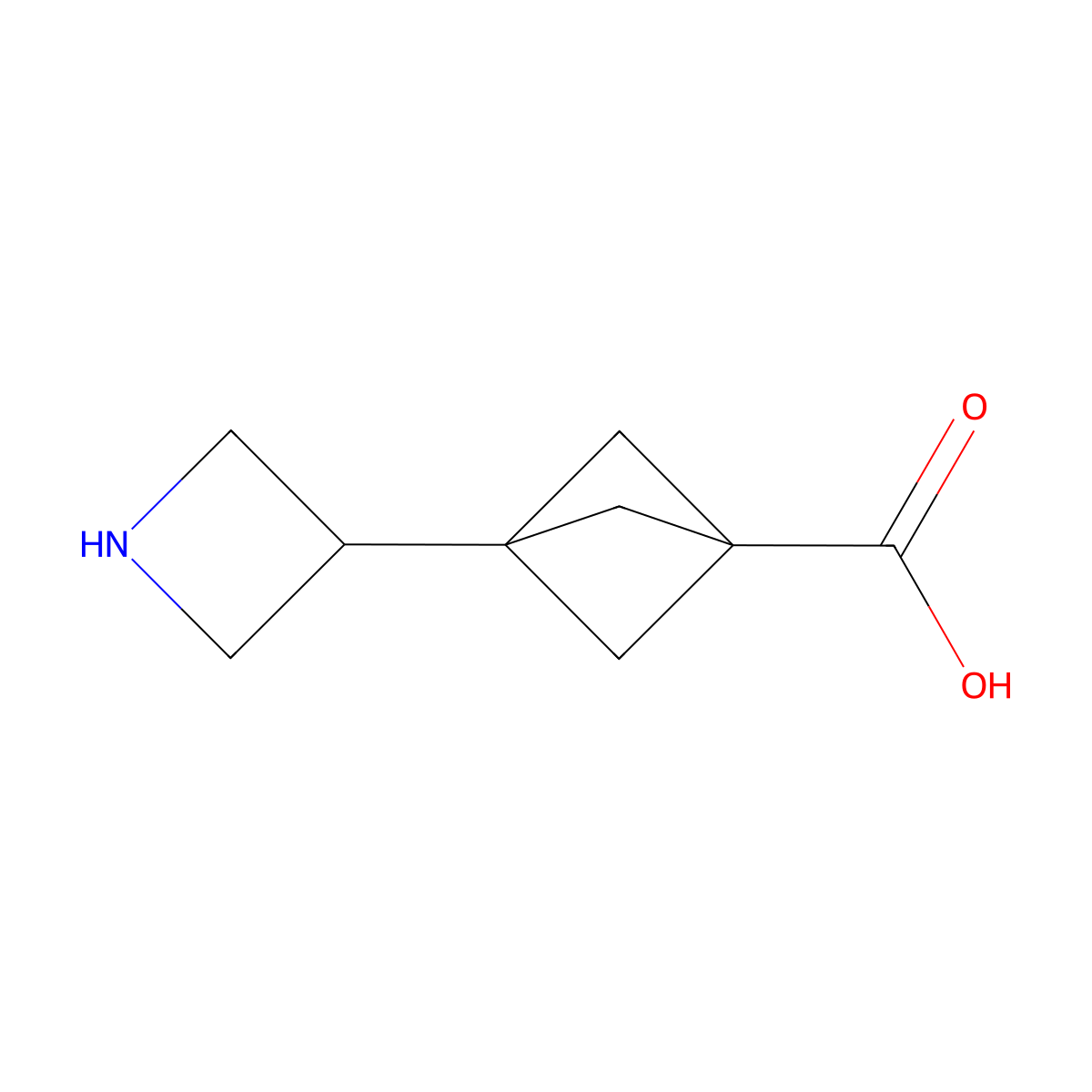 3-(Azetidin-3-yl)bicyclo[1.1.1]pentane-1-carboxylic acid molecular structure, CAS 2567496-52-8