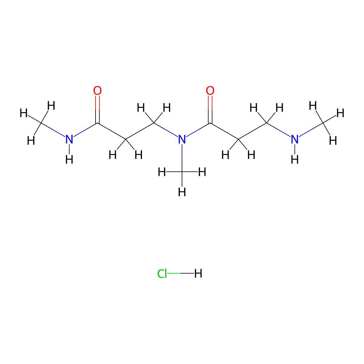 N-methyl-3-[N-methyl-3-(methylamino)propanamido]propanamide hydrochloride molecular structure, CAS 2567496-54-0