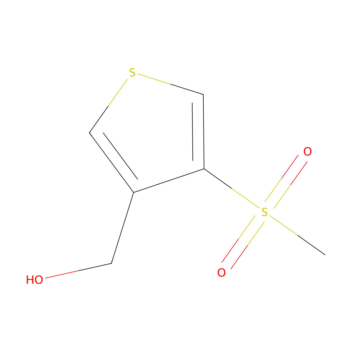 (4-Methanesulfonylthiophen-3-yl)methanol molecular structure, CAS 2567496-59-5