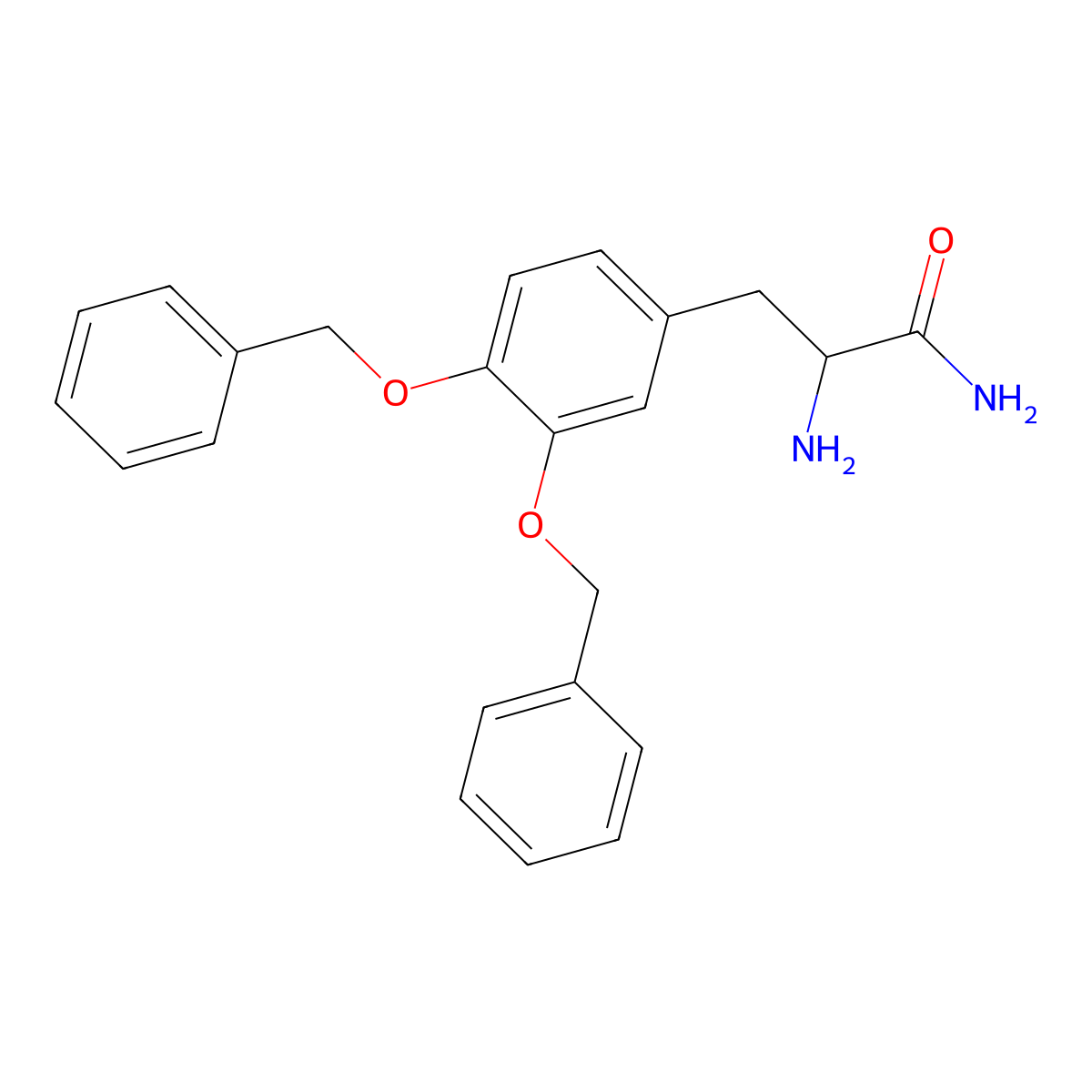 2-Amino-3-[3,4-bis(benzyloxy)phenyl]propanamide molecular structure, CAS 2567496-70-0