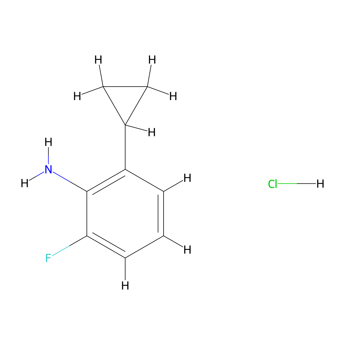 2-Cyclopropyl-6-fluoroaniline hydrochloride molecular structure, CAS 2567496-90-4